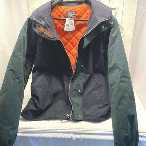 XXL NAUTICA Men's Navy/Green Thermolite Active WINTER PARKA W/Hood VTG Warm